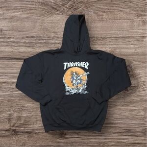 Thrasher Hoodie Skate Outlaw Men's Size Medium Black